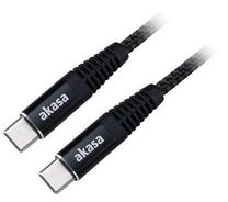 Кабель Akasa USB Type-C, 1 м, черный цв.