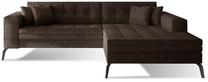 Kampinė sofa Solange Dora 28, tamsiai ruda sp., dešininė, 196 x 292 cm x 80 cm