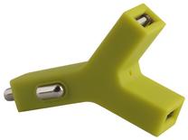 Automobilinis įkroviklis Forever, 2 x USB, žalia sp.