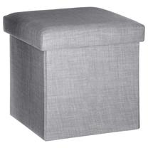 Pufs Atmosphera Tomaz, pelēka krās., 37.5 cm x 37.5 cm x 38.3 cm