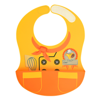 Детский нагрудник Marcus & Marcus Little Chef Lola, oранжевый цв., силикон, 6+ мес.