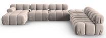Kampinė sofa Micadoni Home Bellis MIC_SET6R_2_F1_BELLIS7, smėlio sp., dešininė, 379 x 282 cm x 63 cm