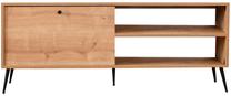 ТВ стол Kalune Design Zevait, дубовый цв./черный цв., 138 см x 30 см x 55 см