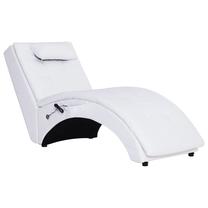 Krėslas VLX Massage Chaise Longue 281345, balta sp., 54 cm x 145 cm x 72 cm