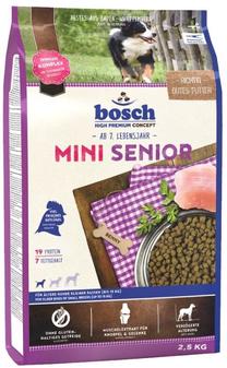 Sausas šunų maistas Bosch PetFood Mini Senior, paukštiena, 2.5 kg