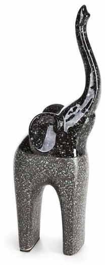 Dekoracija, "Dramblys" Mandi 01, 11 cm, juoda sp.