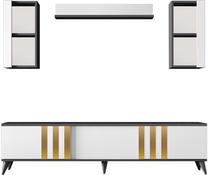 Sekcija Kalune Design Gold 618BLY1110, antracito sp./aukso sp./balta sp., 180 cm x 30 cm x 47 cm