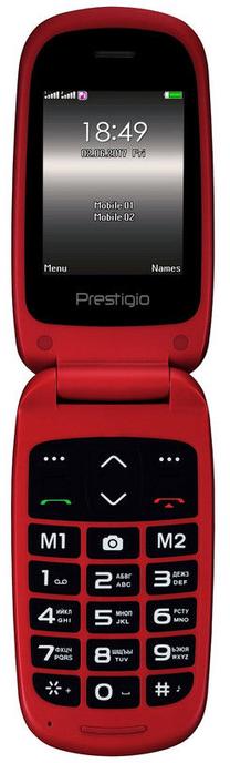 Telefons ar pogām Prestigio Grace B1, 32 MB, sarkana krās.