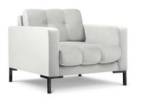 Krėslas Micadoni Home Mamaia Velvet, sidabro sp./juoda sp., 87 cm x 92 cm x 78 cm