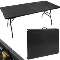 Lauko stalas Gardlov 12280, juoda sp., 180 cm x 74 cm x 74 cm