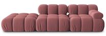Modulinė sofa Micadoni Home Bellis Velvet, rožinė sp., kairinė, 282 x 94 cm x 63 cm