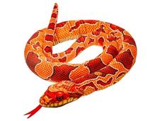 Pliušinis žaislas Beppe Snake 13984, raudona sp./oranžinė sp.