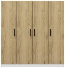 Spinta Kalune Design Kale 2701, balta sp./riešuto sp., 52 cm x 180 cm x 190 cm