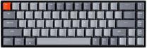 Klaviatūra Keychron K6 HS K6 HS White LED Gateron Blue, EN, juoda/pilka
