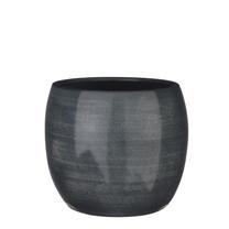Puķu pods Mica Lester 1079230, keramika, Ø 24 cm, zilimelns krās.