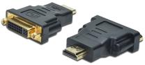 Adapteris Assmann HDMI male, DVI-I female, melna krās.