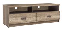 TV staliukas Malcolm, ąžuolo/pilka, 120 cm x 45.5 cm x 42.5 cm