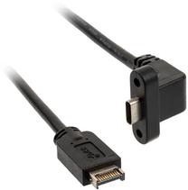 Vads Streacom Type-C USB Type-C, USB Type-E, 0.4 m, melna krās.