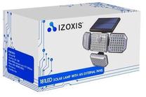 Sienas gaismeklis ar saules bateriju Izoxis Lectro, IP65, melna krās.