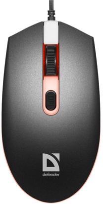Laidinė žaidimų pelė Defender MB-986, usb / ps/2 laidas, juoda sp.