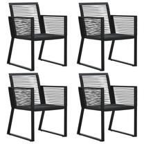 Õuetoolide komplekt VLX Garden Chair 312160, must v., 57 cm x 53 cm x 77 cm, 4 tk.