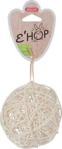 Grauzēju rotaļlieta Zolux Rattan Ball, 10 cm x 10 cm x 10 cm, balta krās.