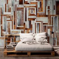 Tapetes Artgeist Labyrinth Of Wooden Planks WSR10M215, 1000 cm x 50 cm