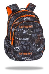 Skolas mugursoma CoolPack Jerry Extreme, oranža krās./pelēka krās., 39 cm x 28 cm x 15 cm