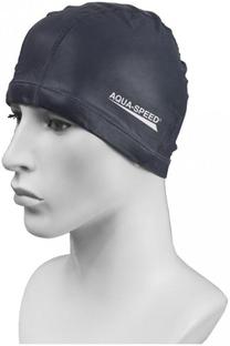 Шапочка для плавания Aqua Speed, черный цв./серый цв.