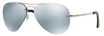 Спортивные солнцезащитные очки Ray-Ban Iconic Aviator RB3449 003/30, 59 мм, синий цв./серебристый цв.