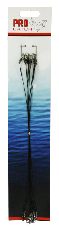 Pavadėlis žvejybai PRO Catch, 25 cm, juoda sp., 10 vnt.