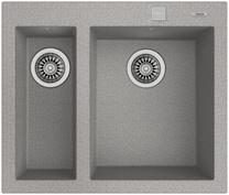 Кухонная мойка Teka Forsquare 2B 590 TG Gray, масса камня, 59 см x 50 см x 20 см, серый цв.