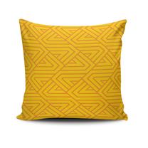 Dekoratyvinės pagalvėlės užvalkalas Mioli Decor NKLF-230, balta sp./geltona sp., 43 cm x 43 cm
