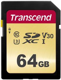 Atminties kortelė Transcend 500S CL10 UHS-I TS64GSDC500S, 64 GB