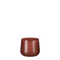 Puķu pods Mica Benson 1079468, metāls, Ø 12 cm, sarkana krās.