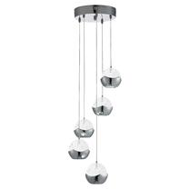 Valgusti rippuv Searchlight Ice Ball 7355-5CC, LED, 3000 °K, 5 x 6 W, läbipaistev v. / kroom v.