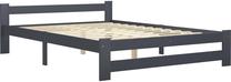 Lova dvigulė VLX Solid Pine Wood 322022, 140 x 200 cm, pilka sp., be čiužinio, su grotelėmis