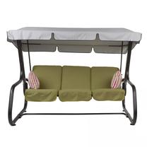 Lauko sūpynės Patio Rimini, žalia sp./pilka sp., 222 cm x 143 cm x 173 cm