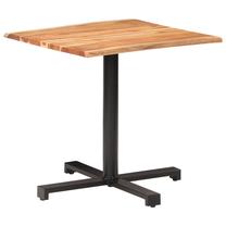 Baro stalas VLX Bistro 320301, akacijų sp./ruda sp., 80 cm x 80 cm x 75 cm
