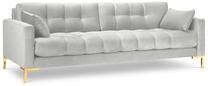 Sofa Micadoni Home Mamaia Velvet, sidabro sp., 177 x 92 cm x 75 cm