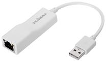 Adapteris Edimax EU-4208 USB 2.0 male, RJ-45 female, balta krās.