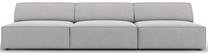Sofa Micadoni Home Jodie Structured Open 3 Seats, šviesiai pilka sp., 240 x 102 cm x 70 cm
