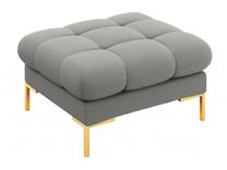 Pufas Micadoni Home Mamaia, aukso sp./pilka sp., 60 cm x 60 cm x 41 cm