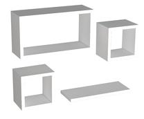 Sieninė lentyna Kalune Design Babi, balta sp., 23.6 cm x 43.6 cm x 15 cm