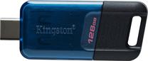 USB atmintinė Kingston DataTraveler 80M, mėlyna sp./juoda sp., 128 GB