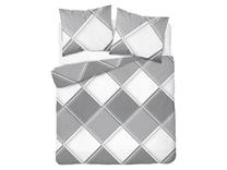 Patalynės užvalkalų komplektas Home Satin Geometric THK-091629, pilka sp., 70 x 80 cm, 200 x 220 cm