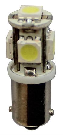 Auto spuldze 5SMD, led, caurspīdīga krās., 12 V