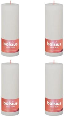 Žvakė, cilindrinė Bolsius Shine, 85 h, 4 vnt., balta sp.