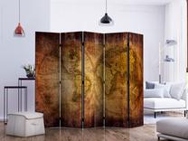 Širma Artgeist World On Old Map II, įvairių spalvų, 225 cm x 172 cm