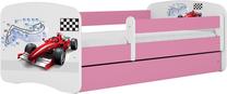 Vaikiška lova Kocot Kids Babydreams Formula, balta sp./rožinė sp., 80 x 160 cm, su patalynės dėže, be čiužinio